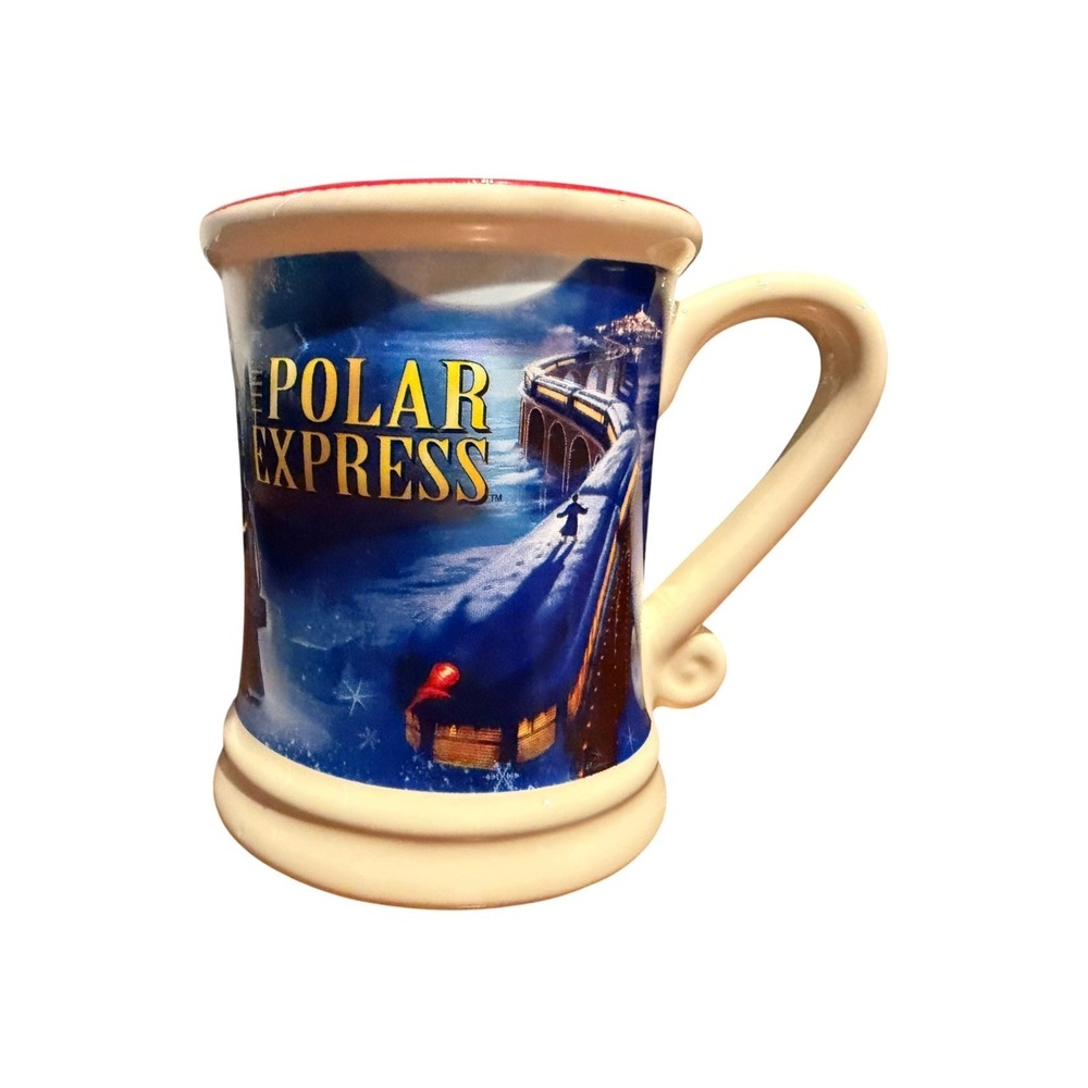 The Polar Express Raised 3D "BELIEVE Ticket Inside" Mug Christmas Vibrant Colors